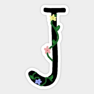 "J" initial Sticker